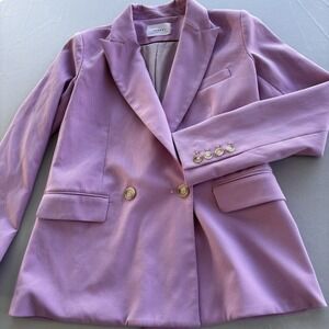 Argent Womens Blazer Size 4 Pink Textured Stretch Lined Made in USA